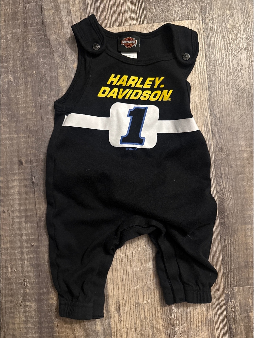 Harley-Davidson Baby Black Sleeveless Romper 3-6M